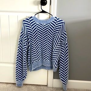 Blue Chevron Sweater